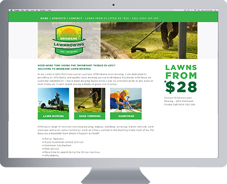 lawnmowing website design brisbane